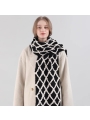 Scarf, Chanel-Style Plaid Neck Warmer, Thickened For Warmth And Comfort.