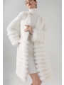 White Mink Coat, Young And Fashionable Long Imported Mink, Fox Fur Coat