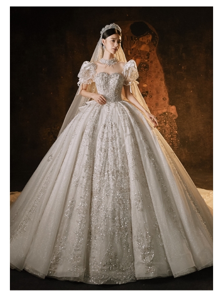 Bridal wedding dress new French palace style